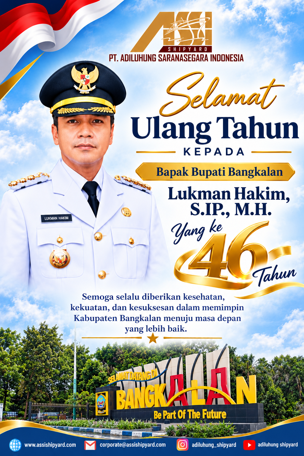 Selamat Ulang Tahun kepada Bupati BangkalanBapak Lukman Hakim, S.IP., M.H